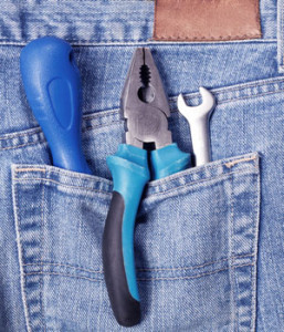 Werkzeug in der Jeanstasche 